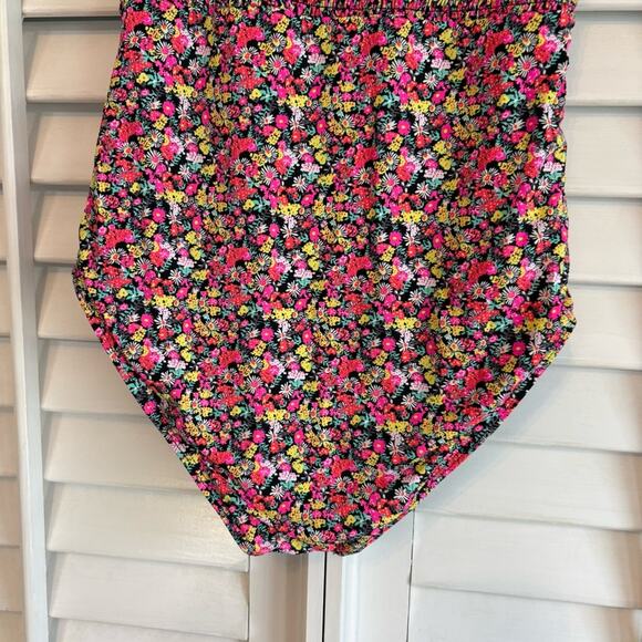 Baltic Born Nikki Black And‎ Pink Floral One Piece Swimsuit Size Medium - Picture 5 of 7